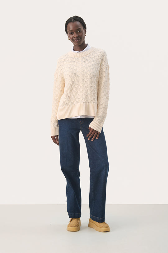 Part Two PiaclaraPW Pullover Whitecap Gray