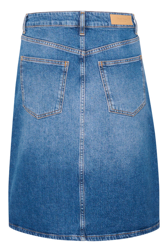 Part Two LejaPW Skirt Medium Blue Denim