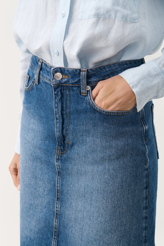 Part Two LejaPW Skirt Medium Blue Denim