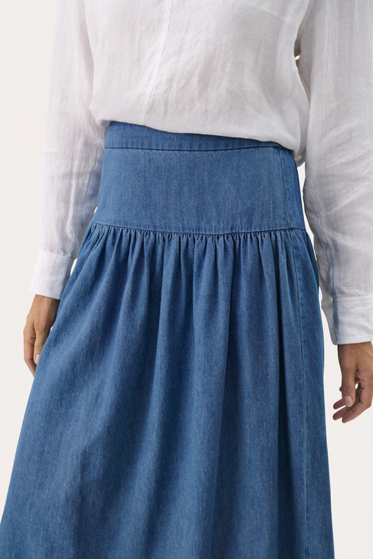 Part Two NelliaPW Skirt Medium Blue Denim