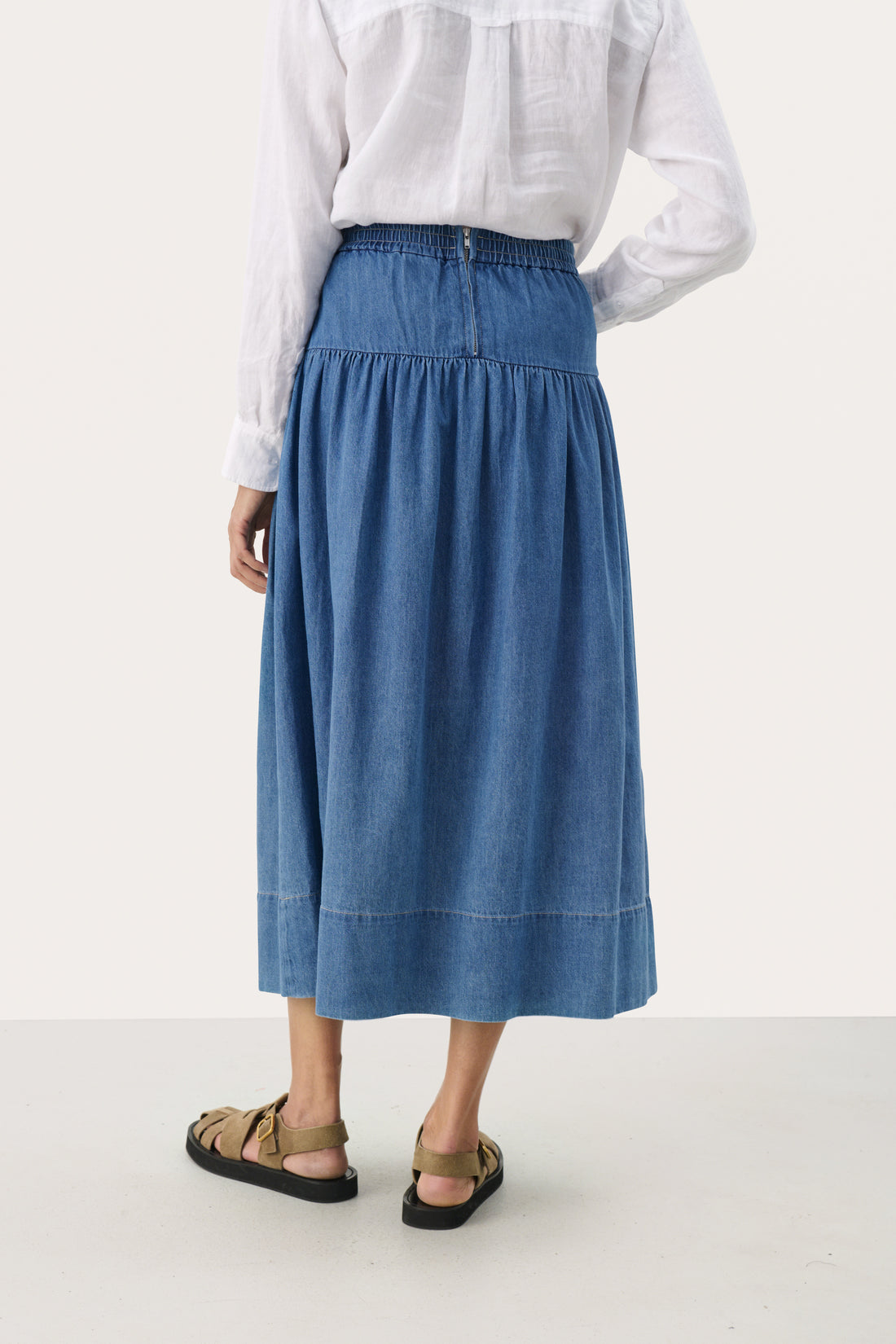Part Two NelliaPW Skirt Medium Blue Denim