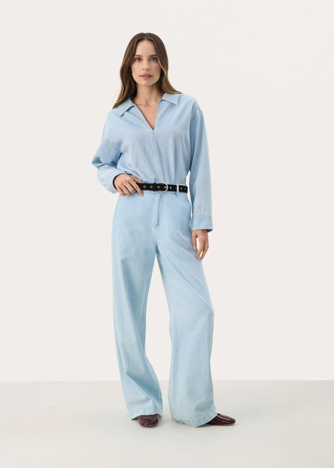 Part Two CoraliePW Pants Whiteish Blue Denim