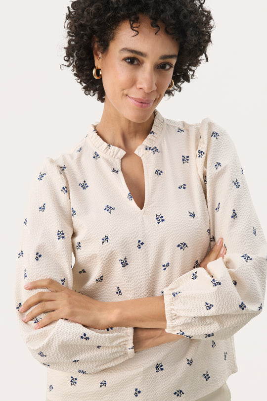 Part Two EimyPW BL Blue Bouquet Print