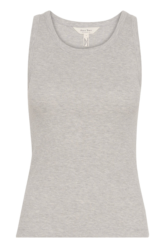 Part Two GreciasPW Top Light Grey Melange