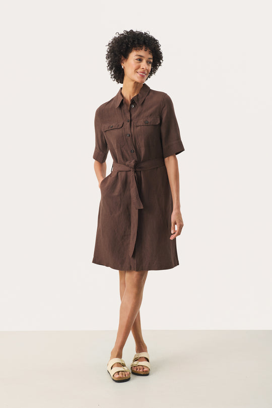 Part Two RailiPW Dress Bracken (brun)