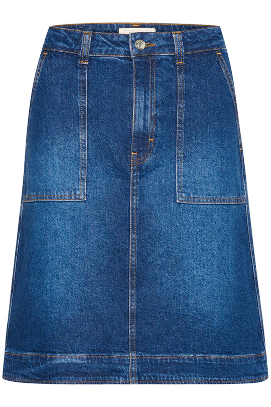 Part Two TammiePW Skirt Medium Dark Blue Denim