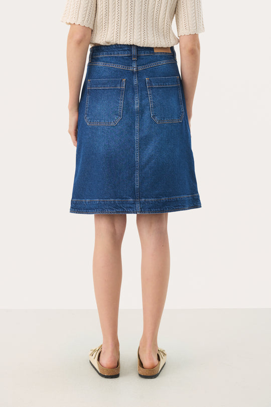 Part Two TammiePW Skirt Medium Dark Blue Denim
