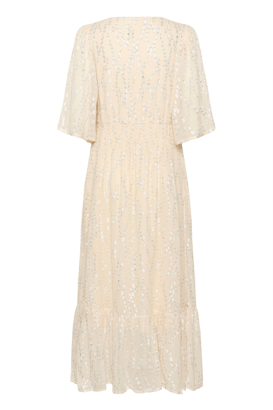 Part Two TerjaPW Dress Beige Silver Metallic