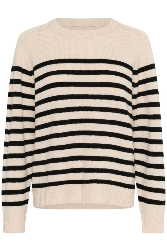 Part Two NiakaPW Pullover Black Stripe