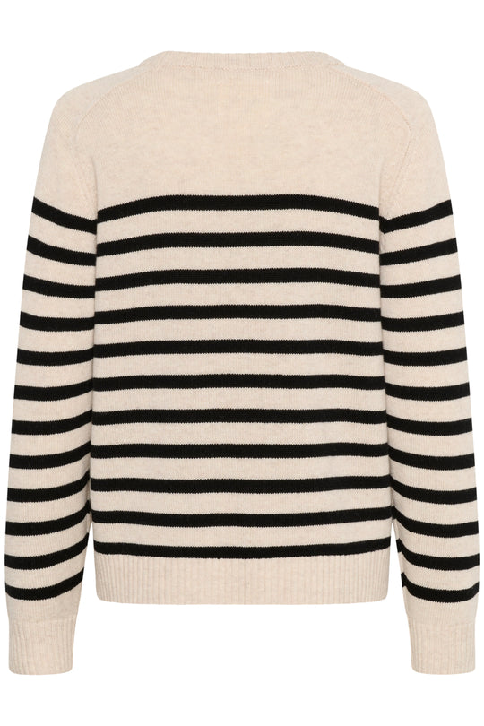 Part Two NiakaPW Pullover Black Stripe