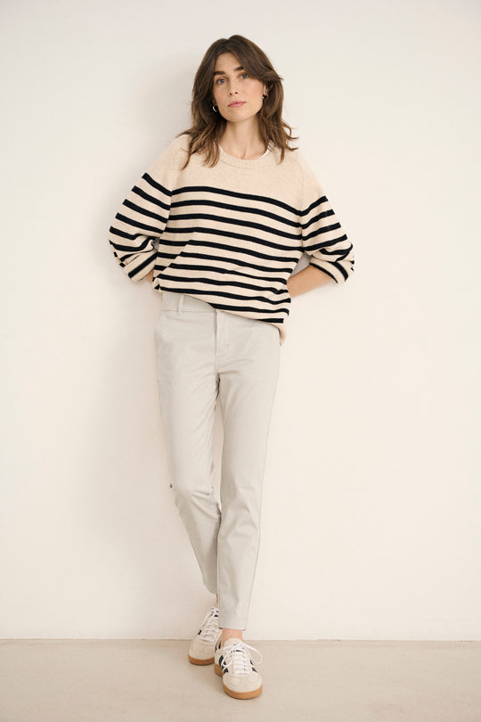 Part Two NiakaPW Pullover Black Stripe