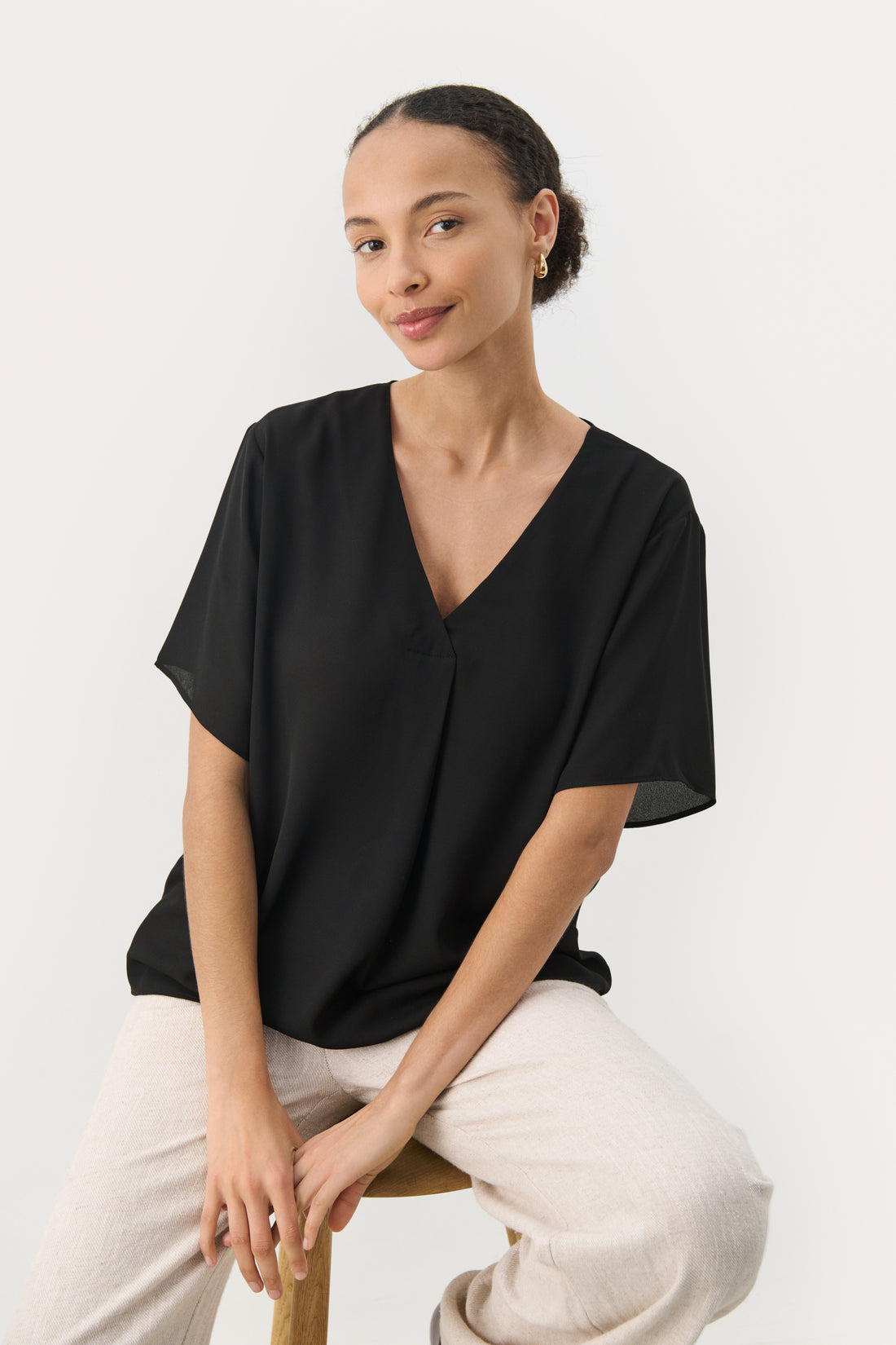 Part Two SanayaPW Blouse Black