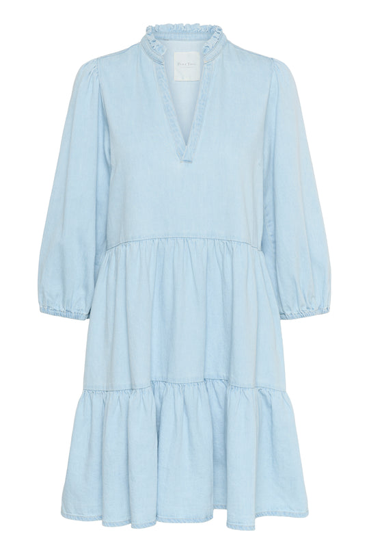 Part Two viggasipw dress Whiteish blue denim