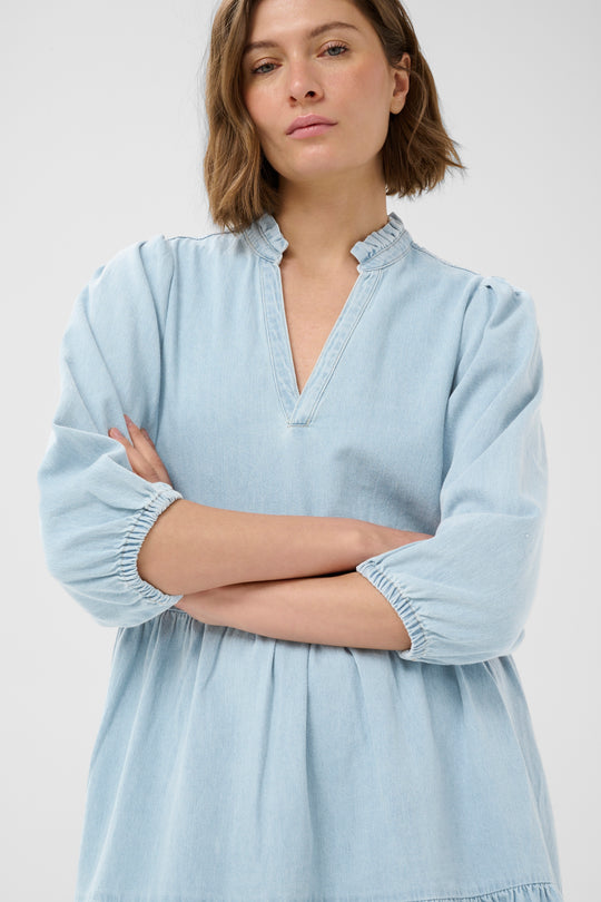 Part Two viggasipw dress Whiteish blue denim