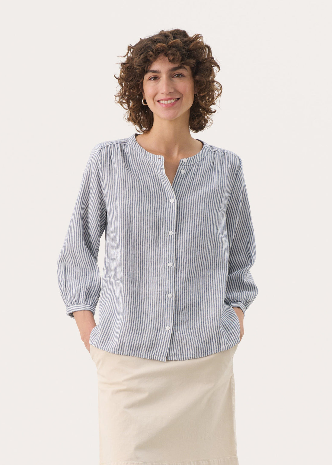 Part Two PersillesPW Shirt Oceana Stripe Blue