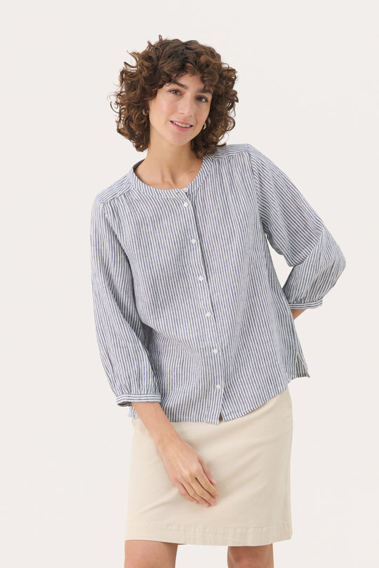 Part Two PersillesPW Shirt Oceana Stripe Blue