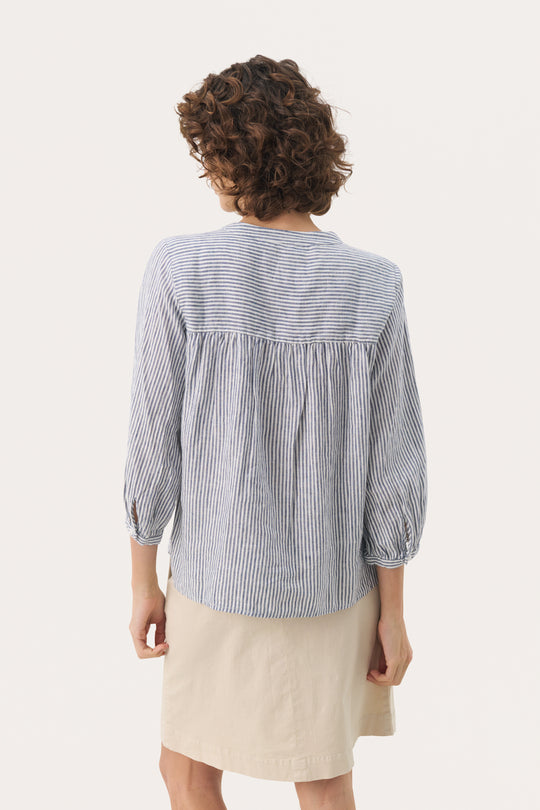 Part Two PersillesPW Shirt Oceana Stripe Blue