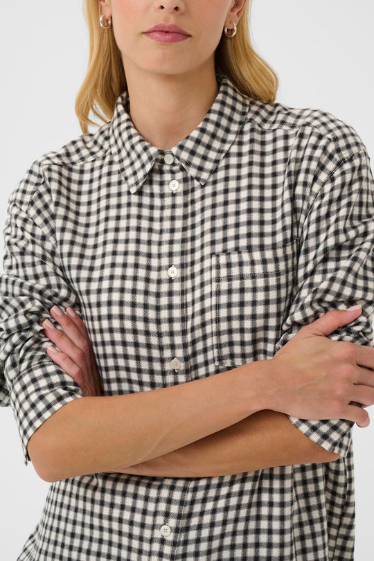 Part Two SameaPW Shirt dark navy check