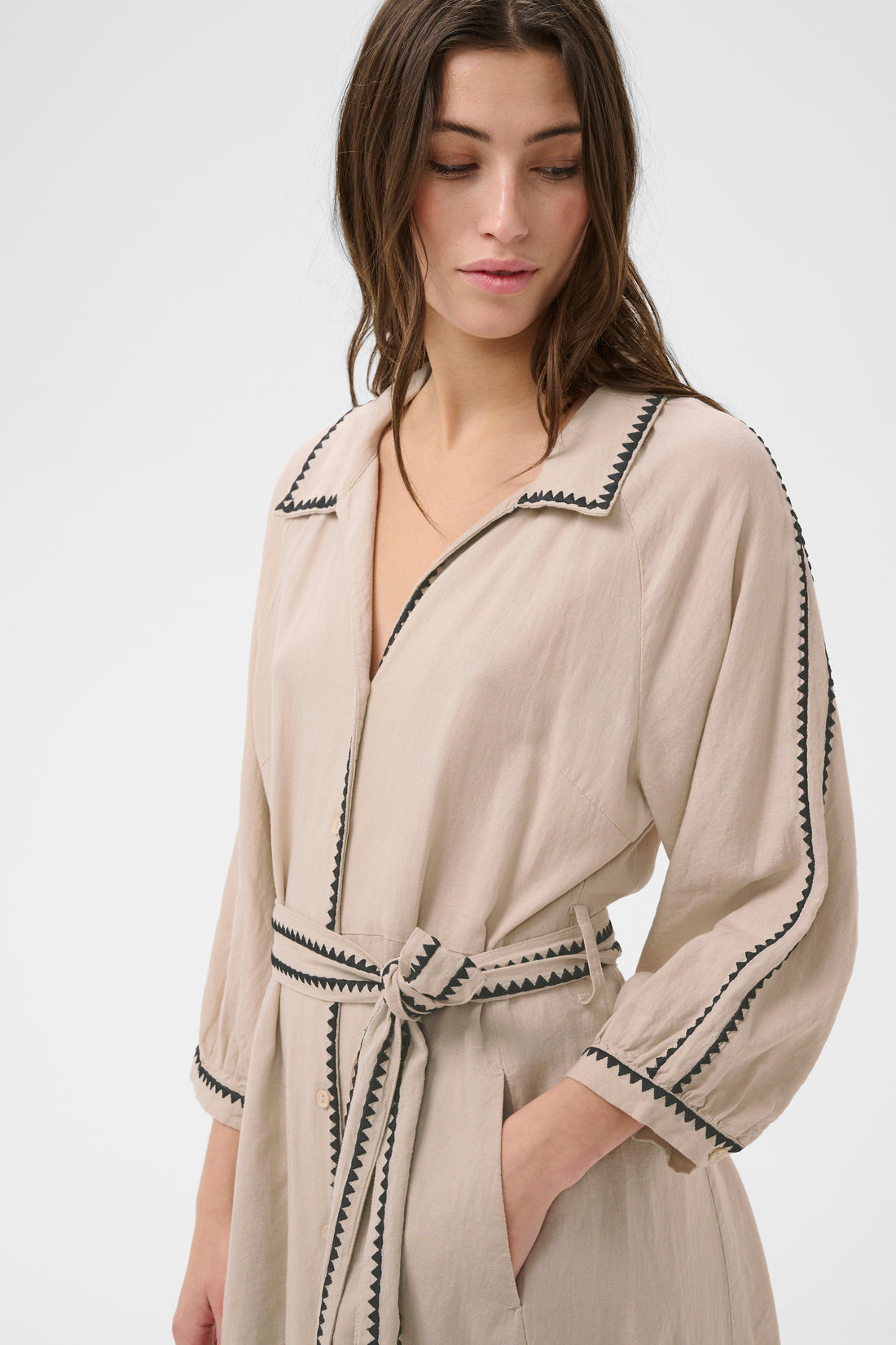 Part Two SiciliasPW Dress Oatmeal (sand)