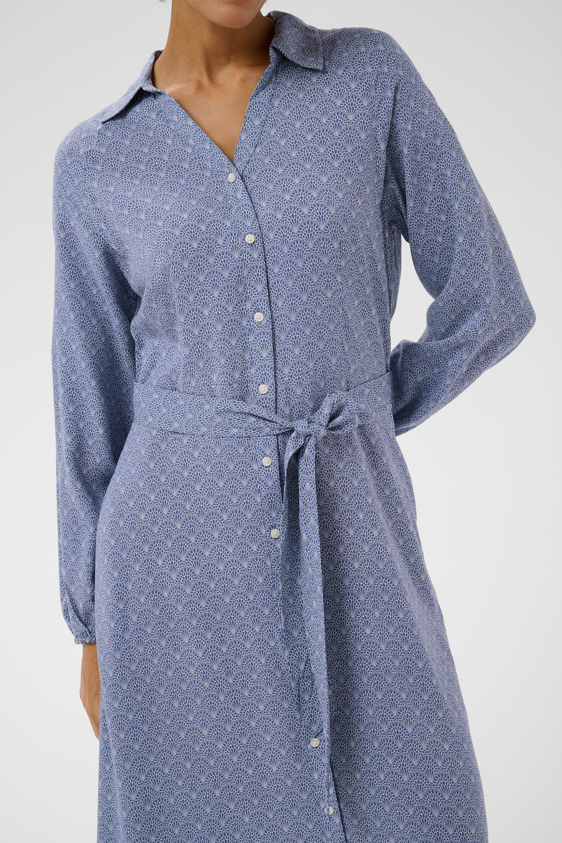 Part Two ArlindaPW Dress Blue Wallpaper Print