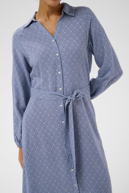 Part Two ArlindaPW Dress Blue Wallpaper Print