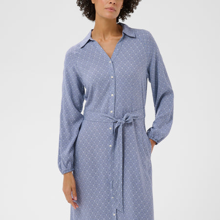 Part Two ArlindaPW Dress Blue Wallpaper Print