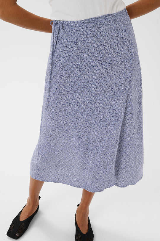 Part Two AriellePW Skirt Blue Wallpaper Print