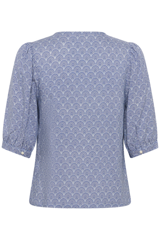 Part Two AzraPW Shirt Blue Wallpaper Print