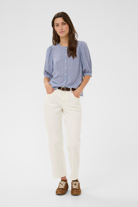 Part Two AzraPW Shirt Blue Wallpaper Print