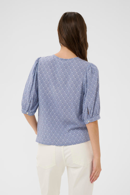 Part Two AzraPW Shirt Blue Wallpaper Print