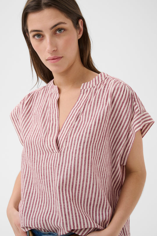 Part Two BettinaPW Blouse Burnt Russet Stripe