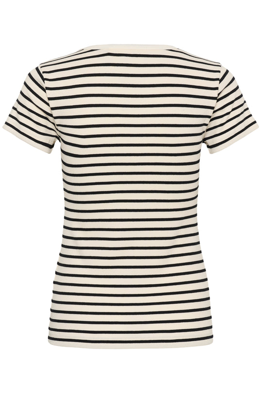 part Two RochellePW Tshirt Black Stripe