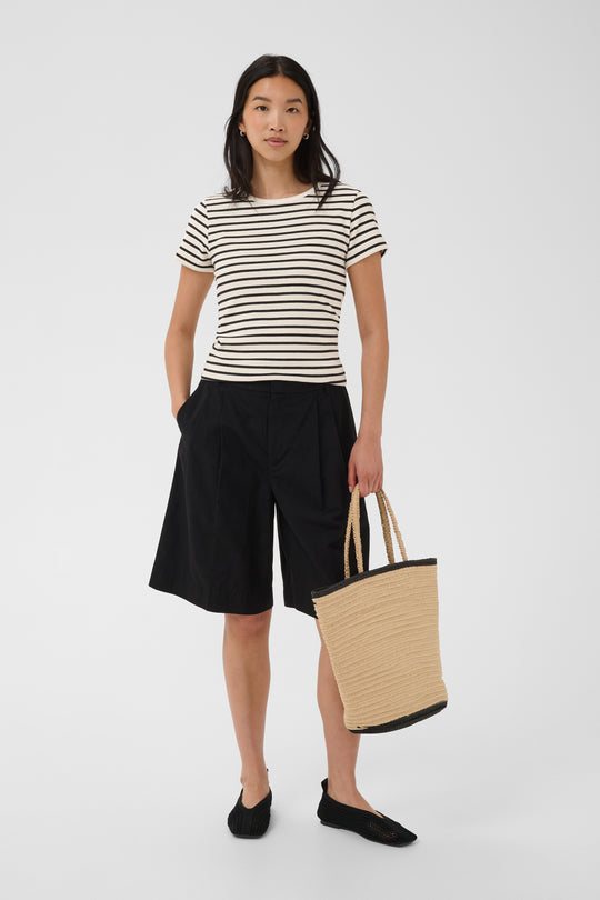 part Two RochellePW Tshirt Black Stripe
