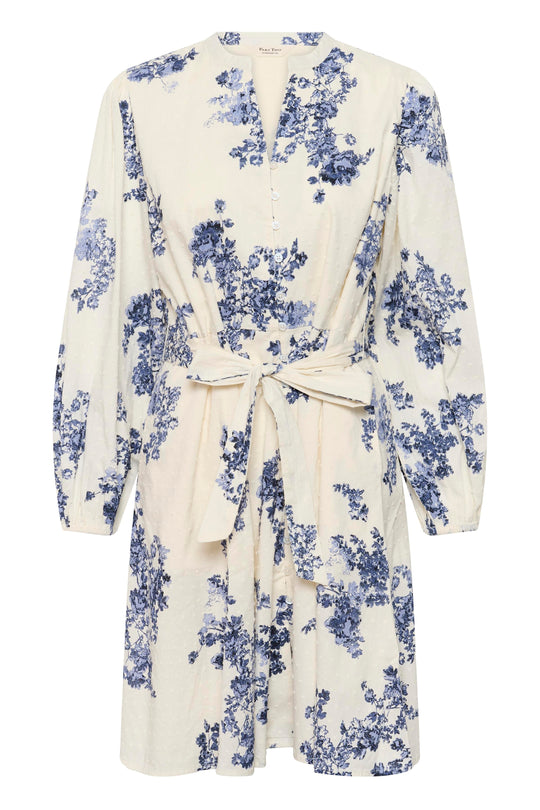 Part Two AviraPW Dress Blue Shadow Flower Print