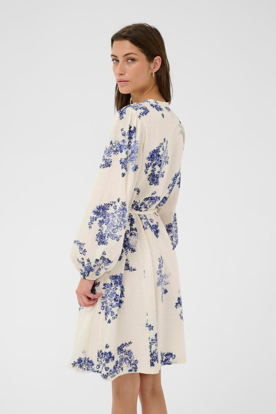 Part Two AviraPW Dress Blue Shadow Flower Print