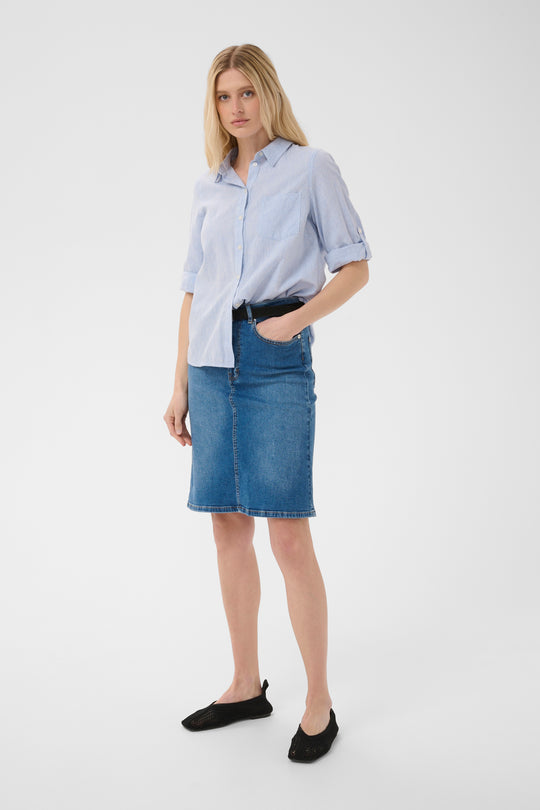 Part Two LejaPW Skirt Medium Blue Denim