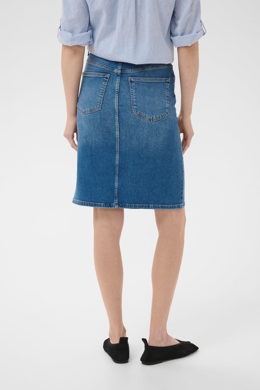 Part Two LejaPW Skirt Medium Blue Denim