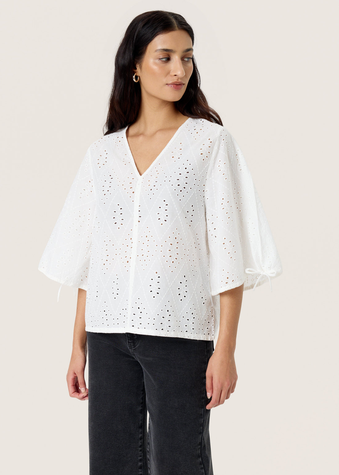 Soaked SLJoella Blouse SS Broken White