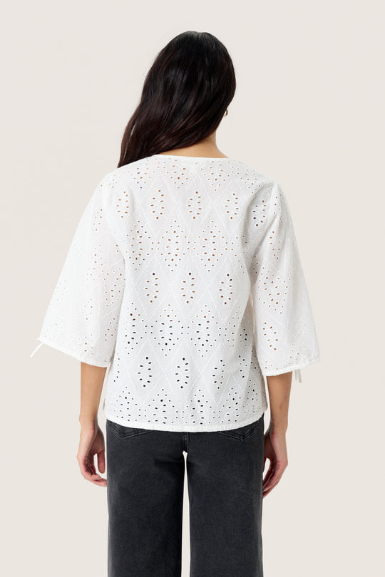 Soaked SLJoella Blouse SS Broken White