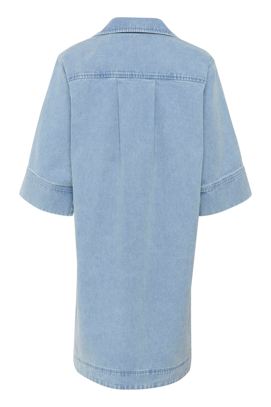 Soaked SLAnnabeth Casual Dress SS Light Blue Denim