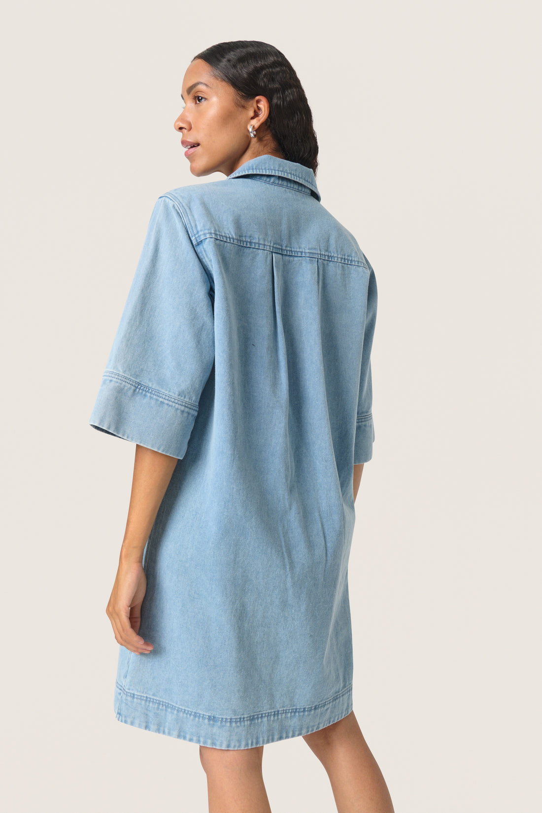 Soaked SLAnnabeth Casual Dress SS Light Blue Denim