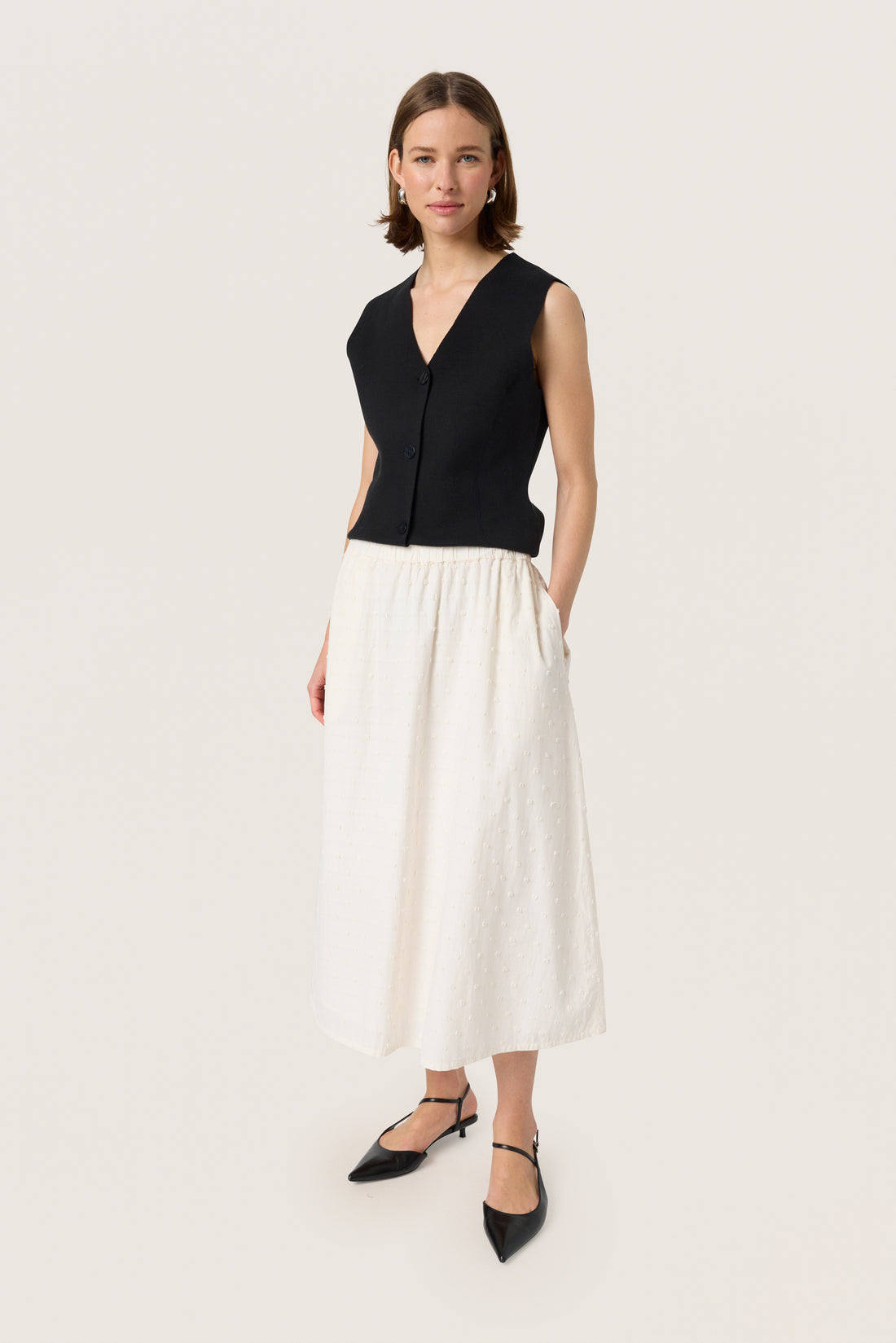 Soaked in luxury SLSunela skirt Broken White