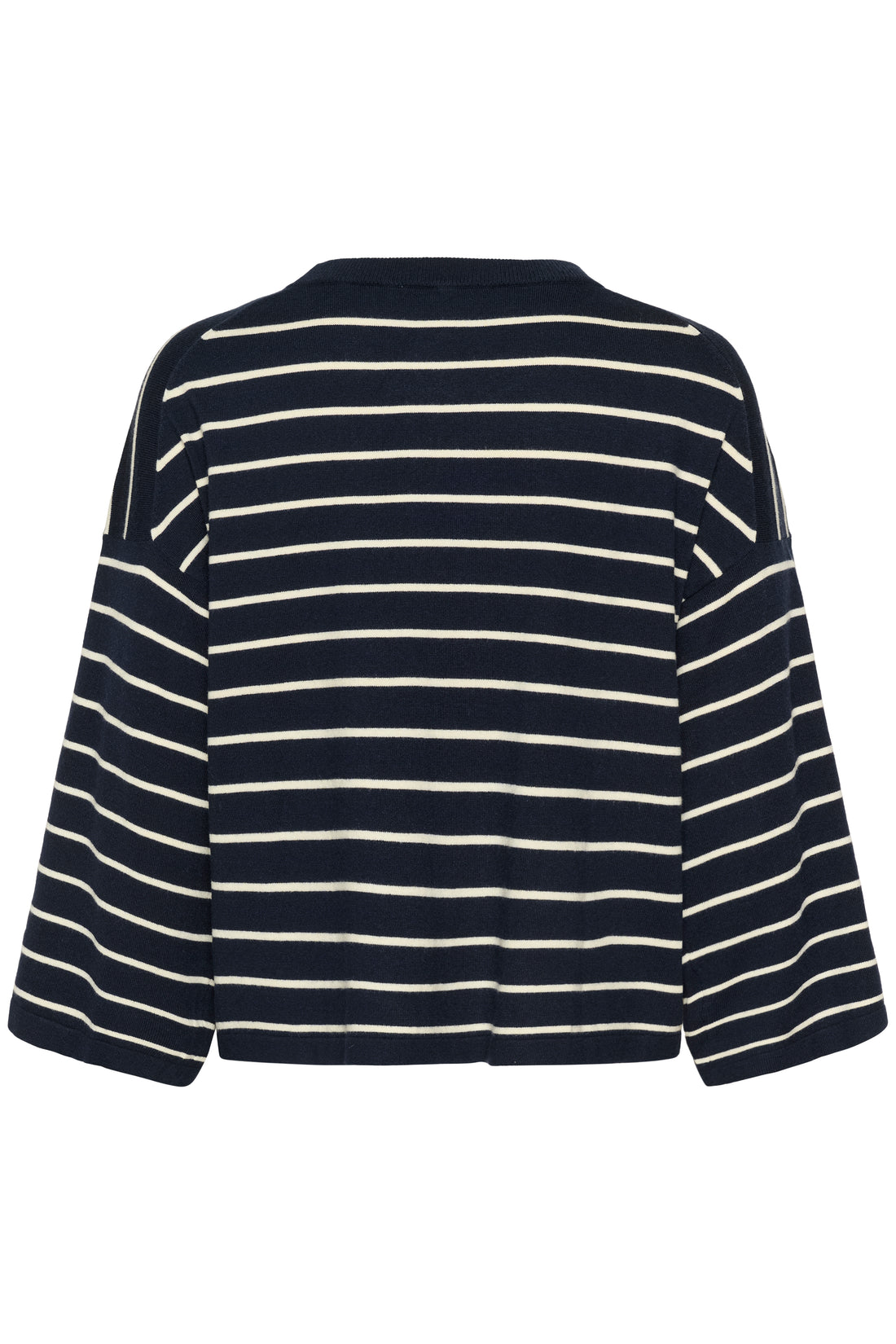 Soaked in Luxury SLSpina Boxy Pullover Cropped navy w. white stripes