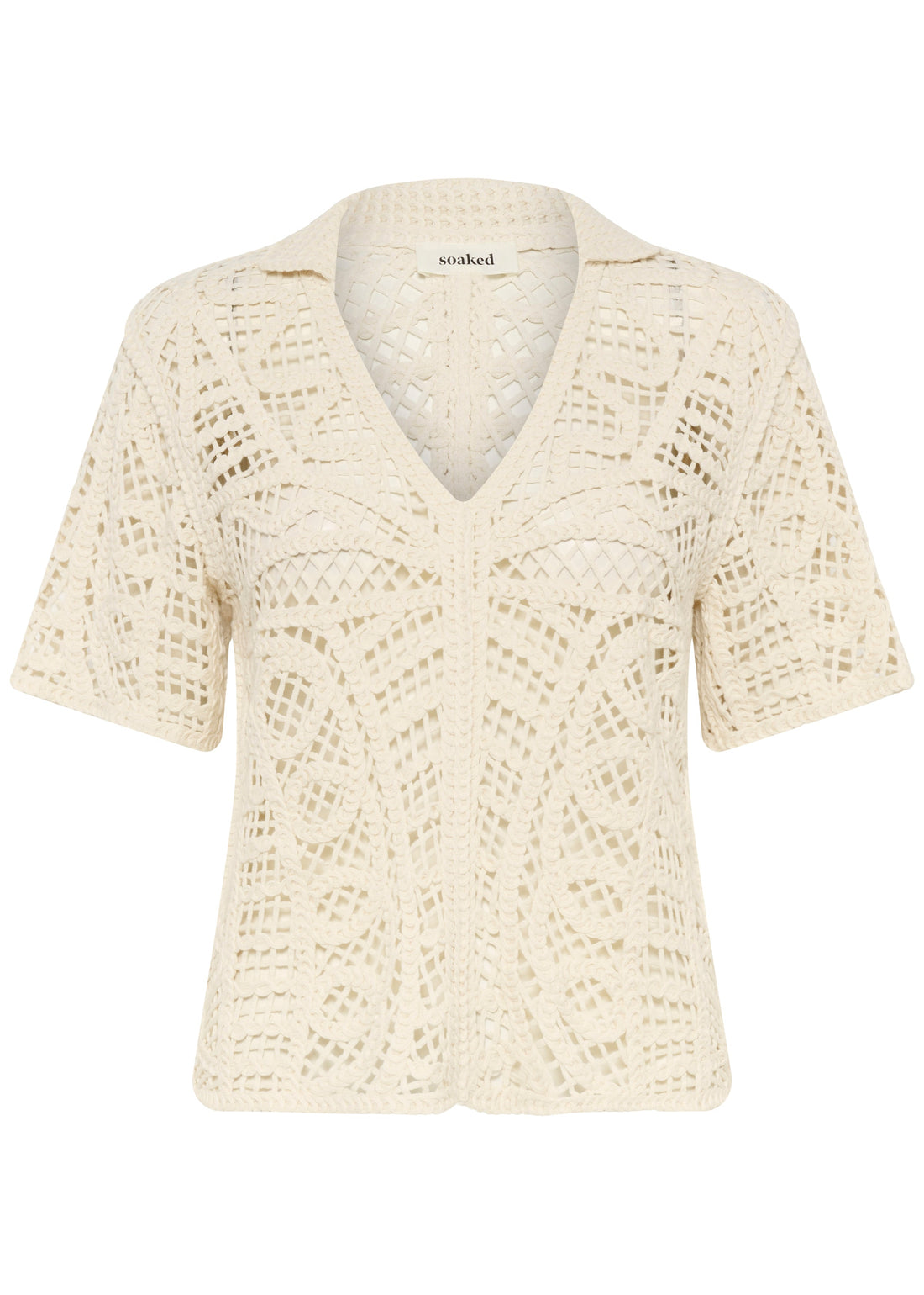 Soaked in Luxury SLAnamy Polo Blouse Turtledove