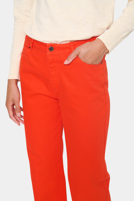 Saint Tropez IluSZ Wide Leg Jeans Flame Scarlet