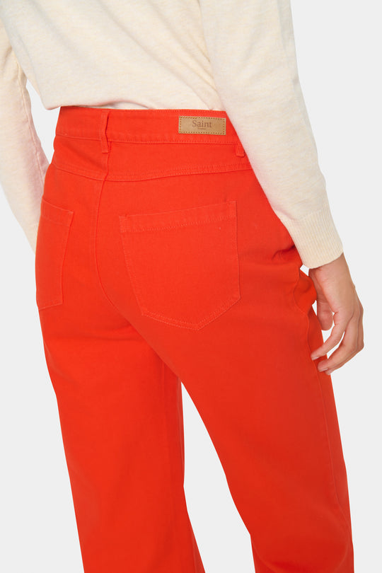 Saint Tropez IluSZ Wide Leg Jeans Flame Scarlet