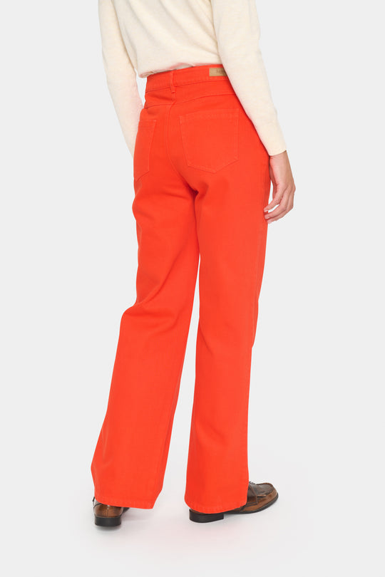 Saint Tropez IluSZ Wide Leg Jeans Flame Scarlet