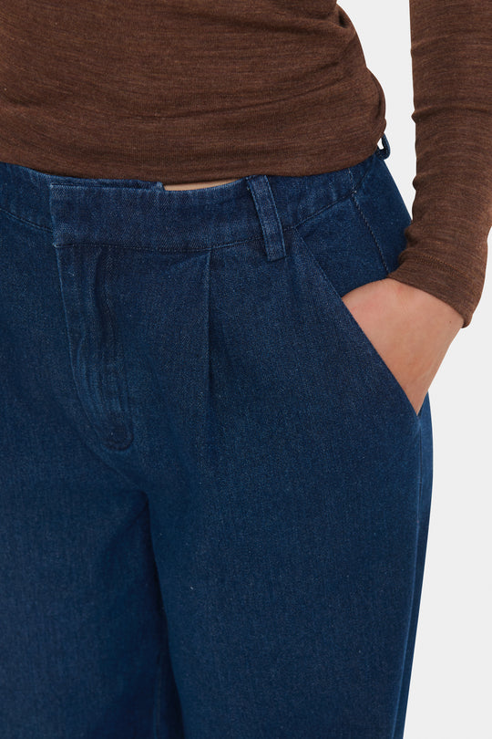 Saint Tropez JaclynSZ Pants Dark Blue Denim