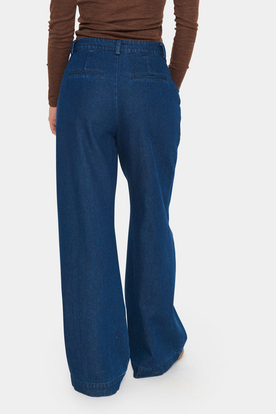 Saint Tropez JaclynSZ Pants Dark Blue Denim