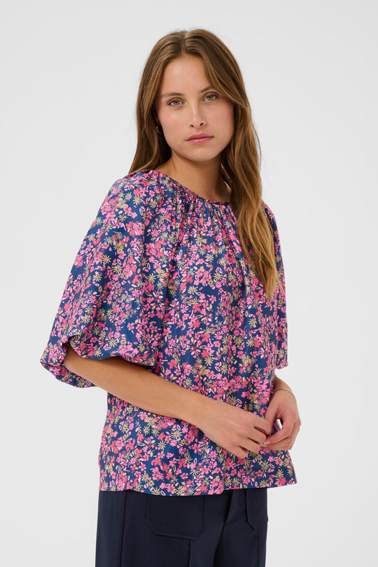 Saint Tropez OnneliSZ blouse Navy Peony bloom